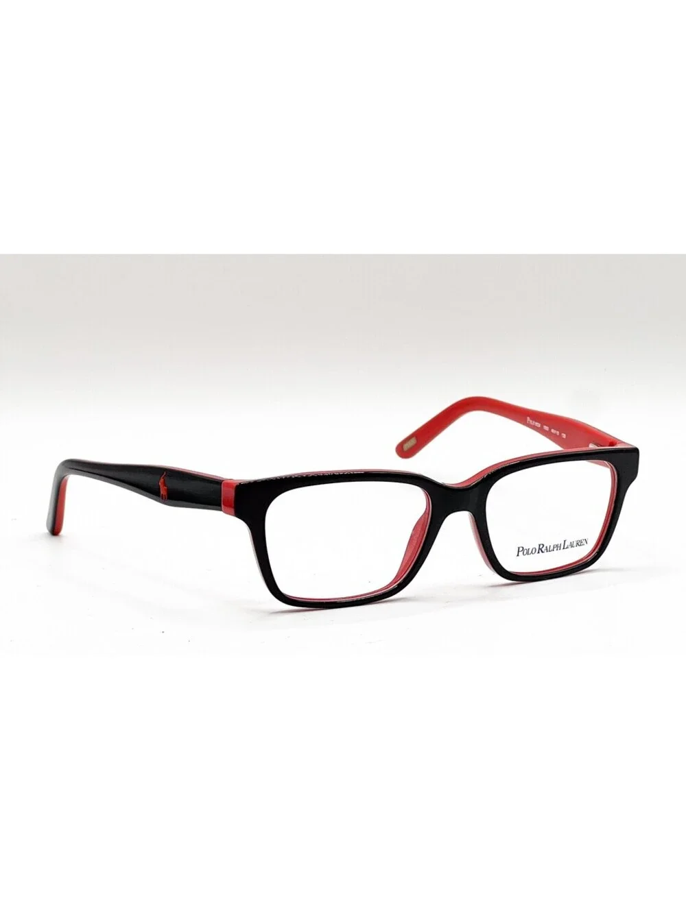 Polo Ralph Lauren 8524 1503 Black/RED Full Rim Authentic Eyeglass Frames 46-15